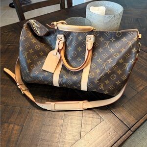 Louis Vuitton Monogram Canvas Duffel with Natural Vachetta Trim